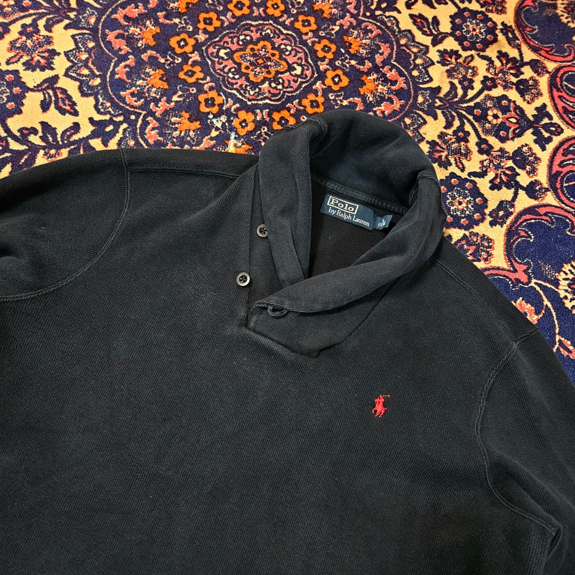 폴로랄프로렌 빈티지 코튼 숄카라넥 니트 상품이미지2