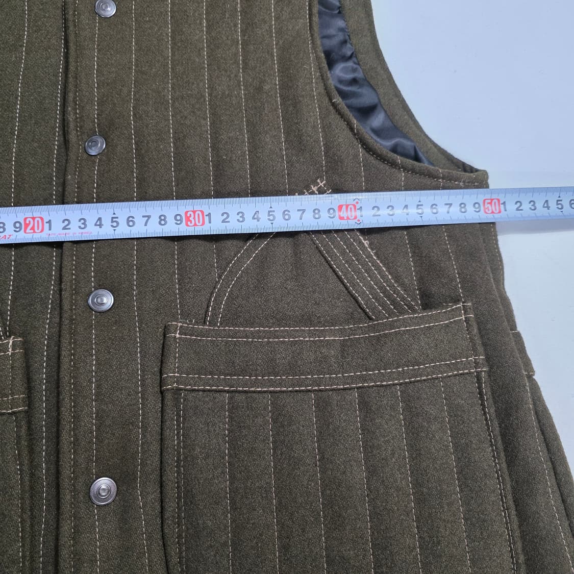 1798 프리즘웍스 울 퀼팅 베스트 M / OLIVE / 글래드 울 베스 상품이미지5