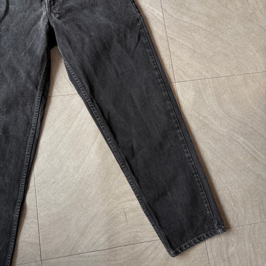 96년 미국 생산 리바이스 550 데님 오렌지탭 블랙 팬츠 상품이미지3