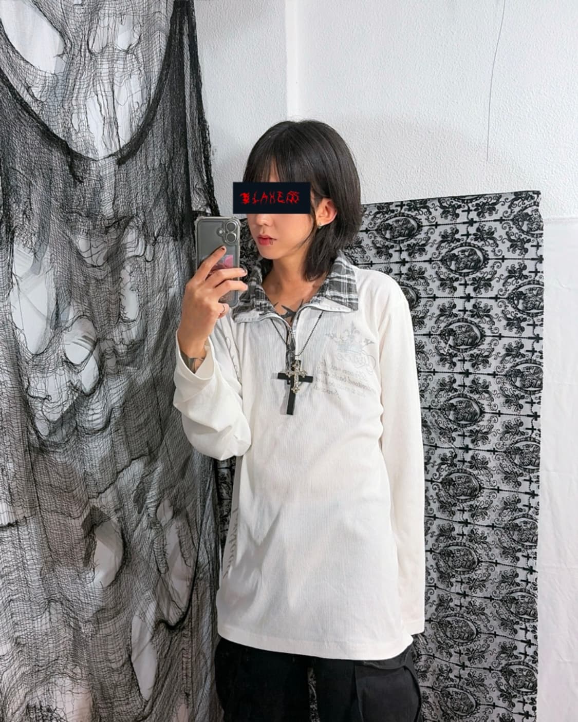 Y2K Layered lettering long sleeve unisex 상품이미지4