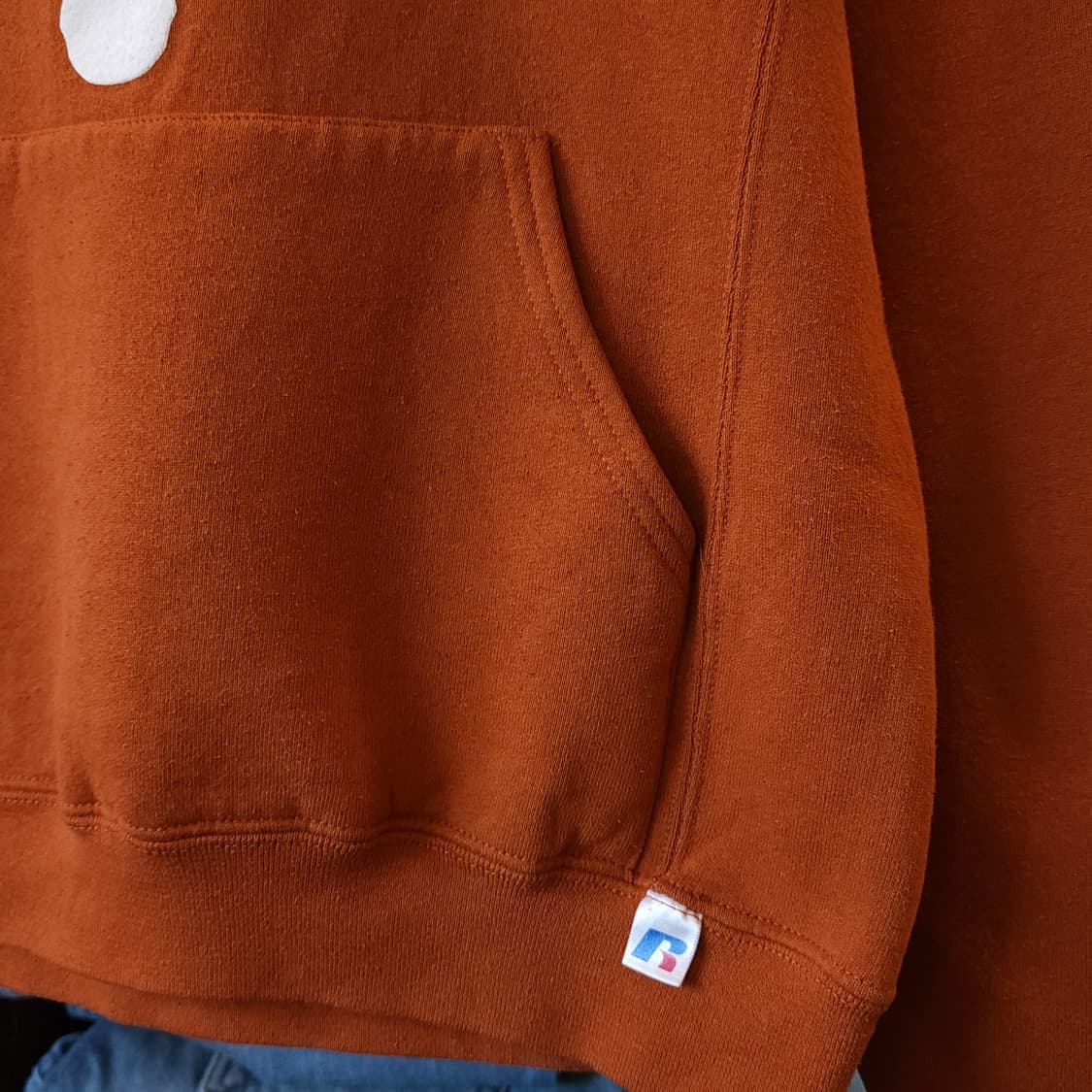 90s 러셀 후드 스웻셔츠 텍사스 빈티지 레터링 S 상품이미지5