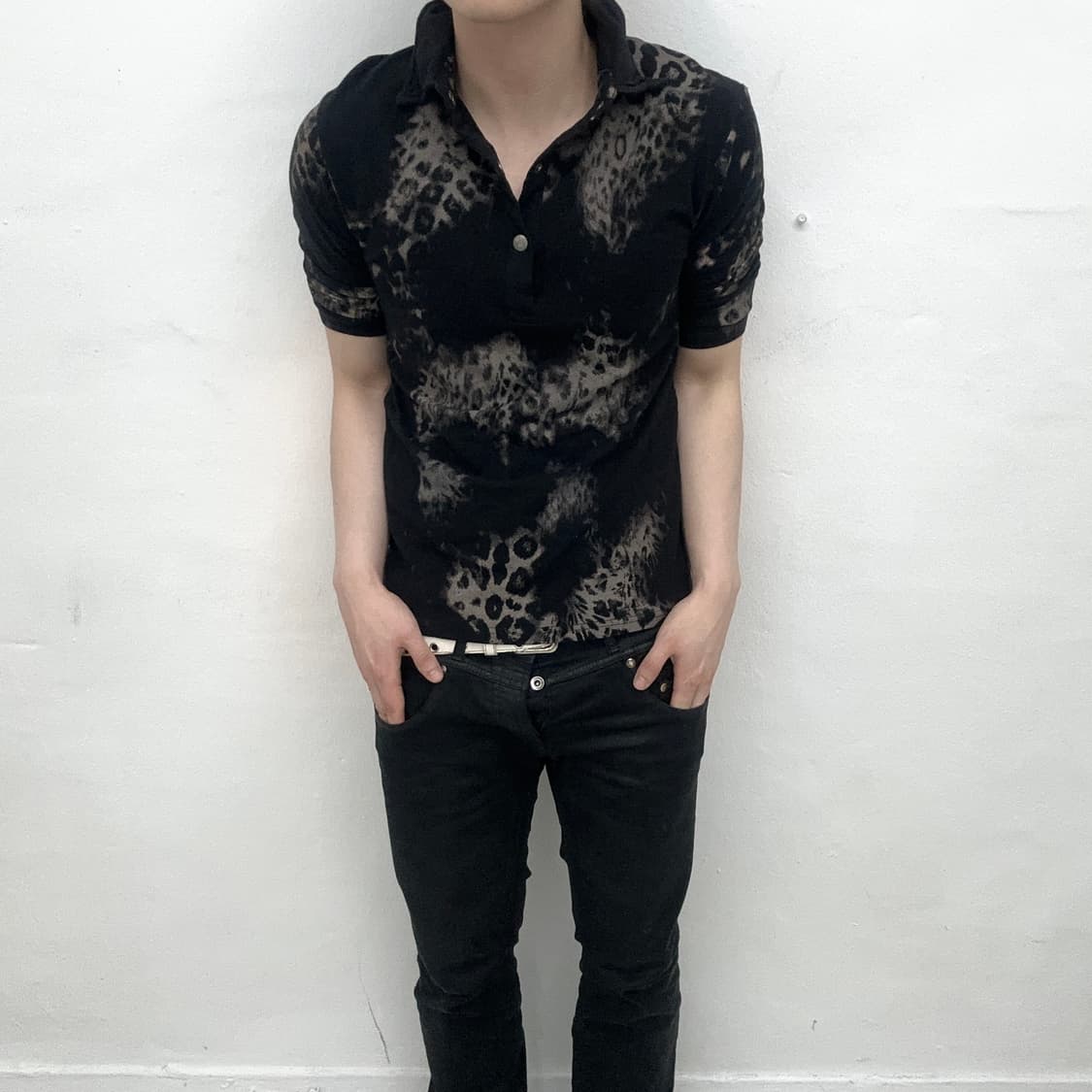 Leopard pattern collar short 상품이미지2