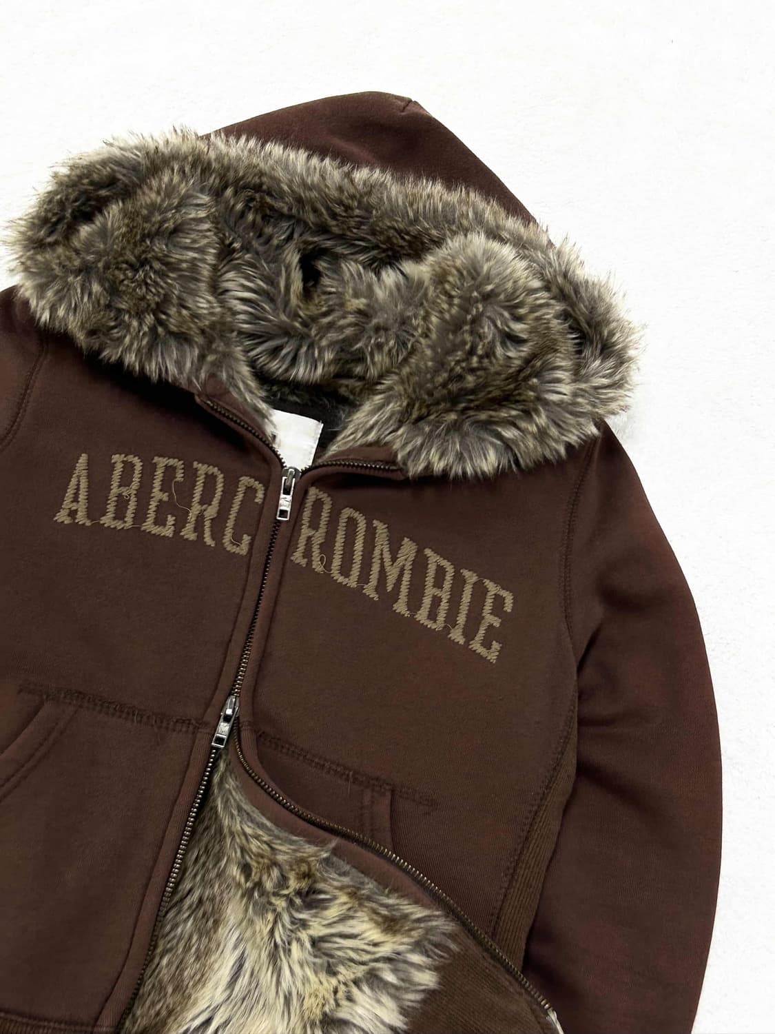 아베크롬비 브라운 투웨이 울프죠 후드집업 상품이미지7