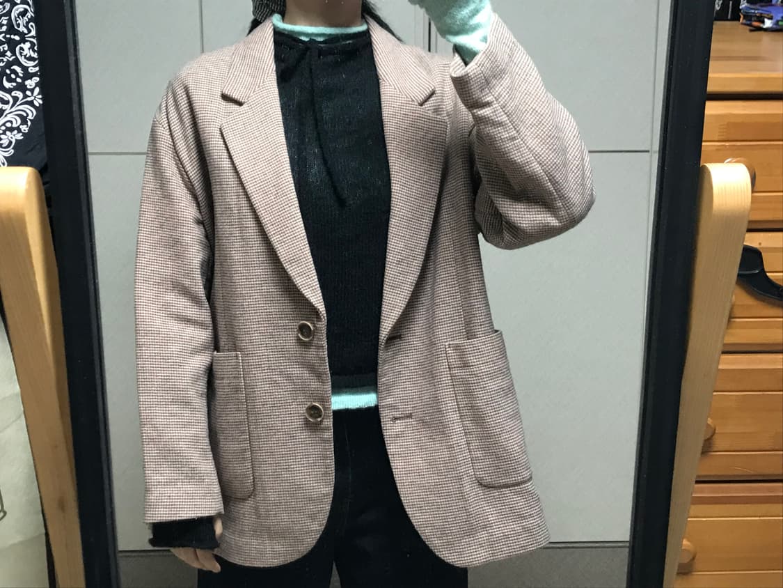 써스데이 아일랜드 빈티지스타일 체크자켓 상품이미지1