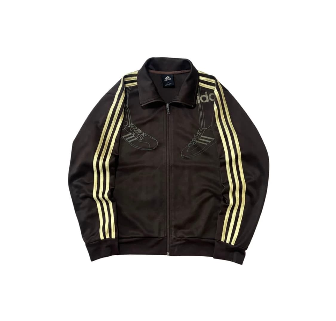 아디다스 올드스쿨 브라운 골드 져지 트랙탑 상품이미지1