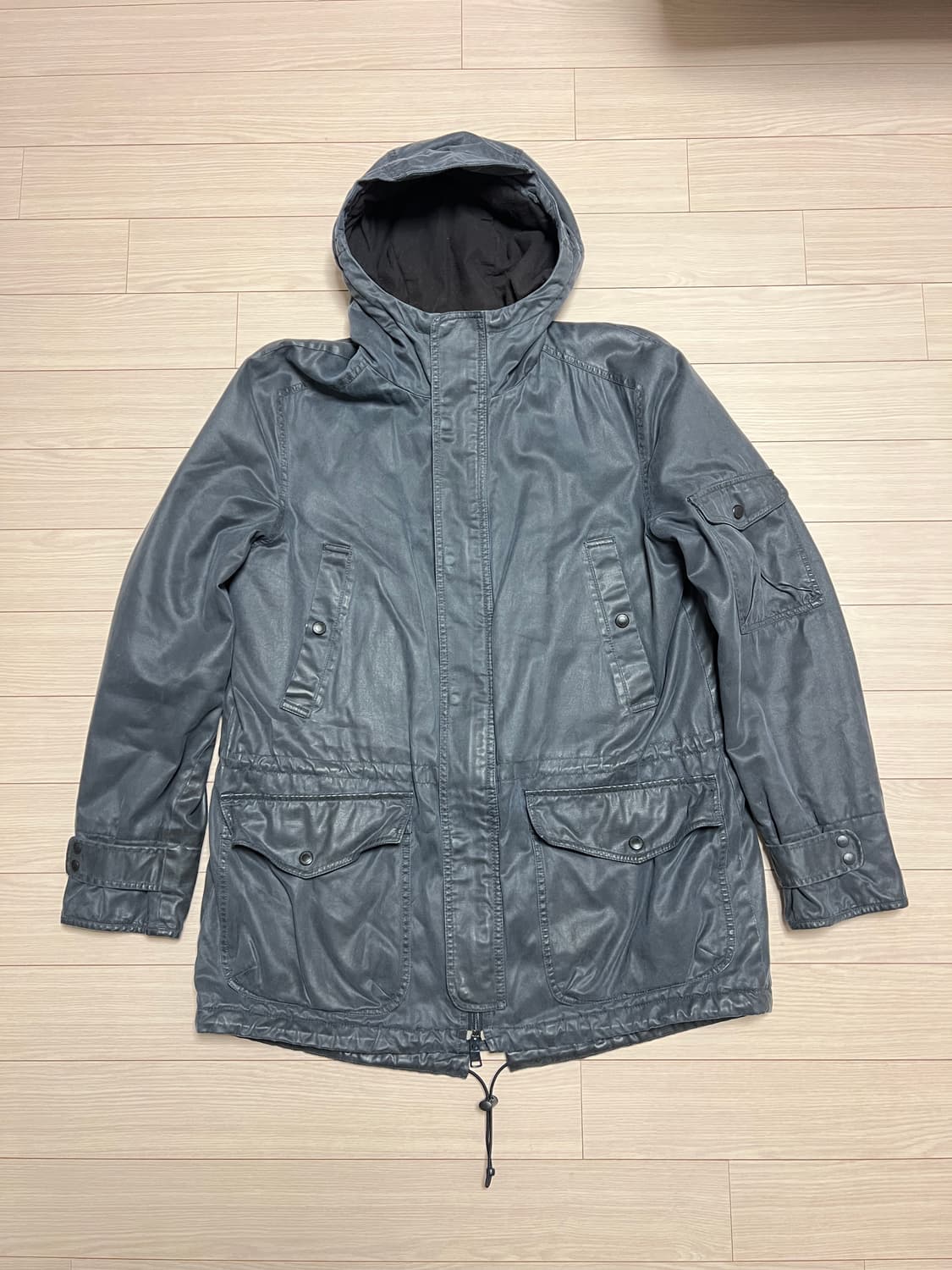 A|X 아르마니 익스체인지 워시드 후드 파카 / 밀리터리 그레이 / M  상품이미지1