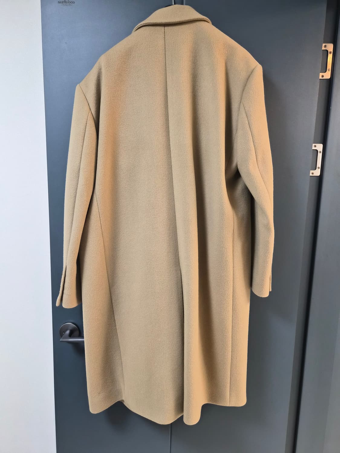 STU 3버튼 핀턱 오버핏 코트 카멜 M사이즈 상품이미지2