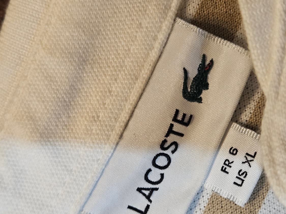 라코스테(LACOSTE)의 스트라이프 헨리넥 반팔 티셔츠 상품이미지3