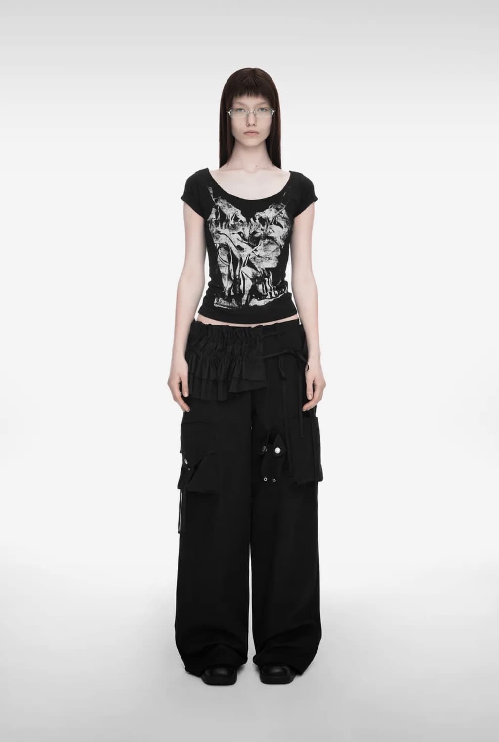 NACHE(나체) STRAP WIDE CARGO PANTS 상품이미지1