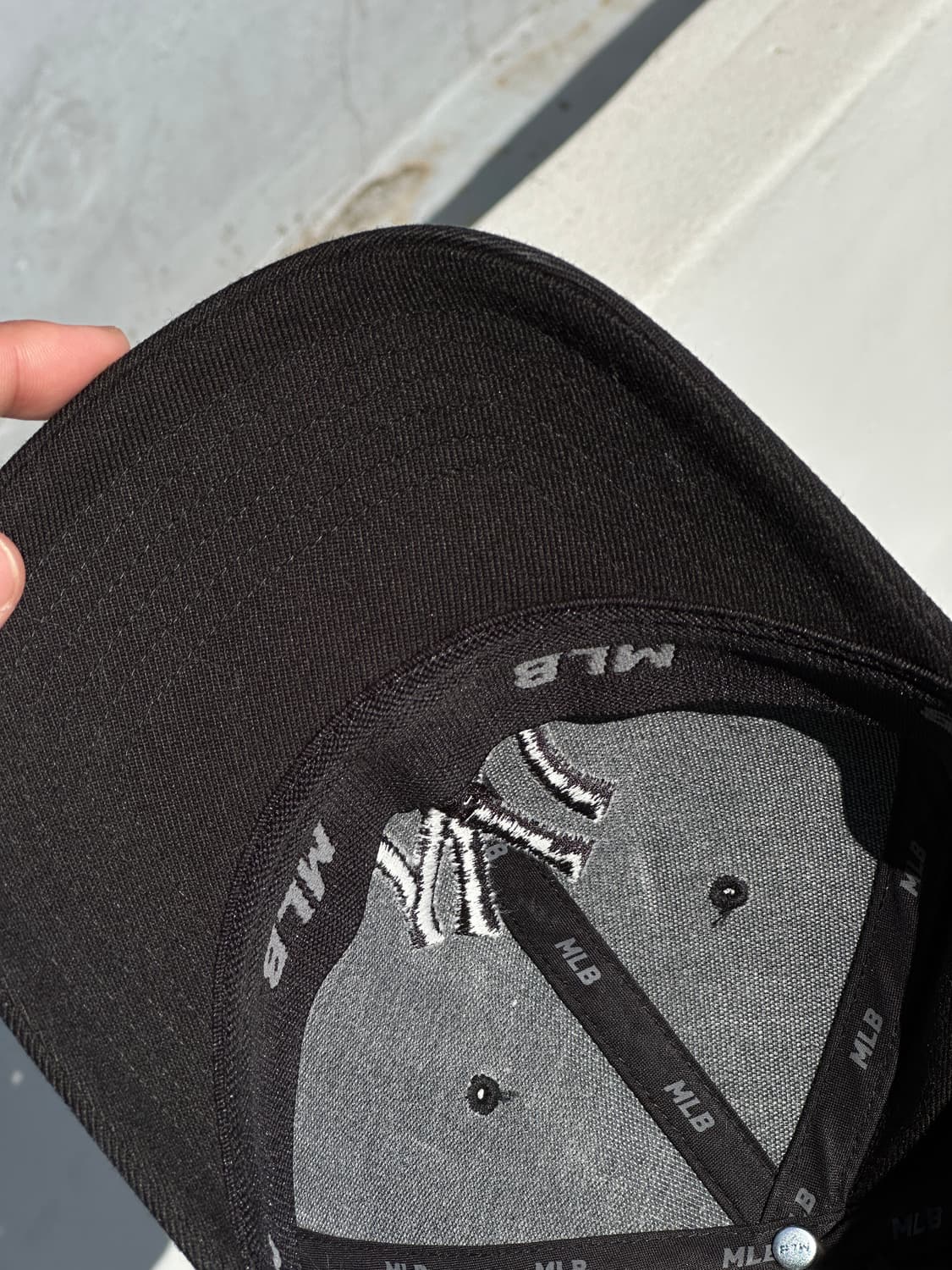 [M] MLB 엠엘비 뉴욕양키스 올블랙 볼캡 모자 상품이미지5
