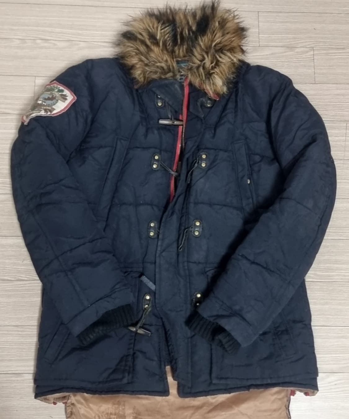 DSQUARED2 퍼 후드 패딩 블랙(50) 상품이미지1