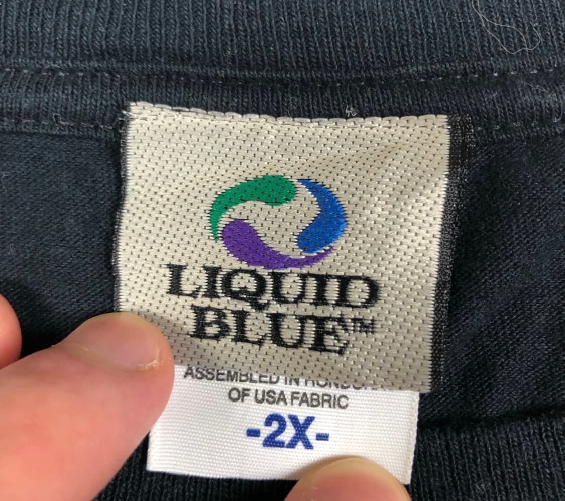 2001년도 리퀴드블루 스컬파일 반팔티셔츠 상품이미지2