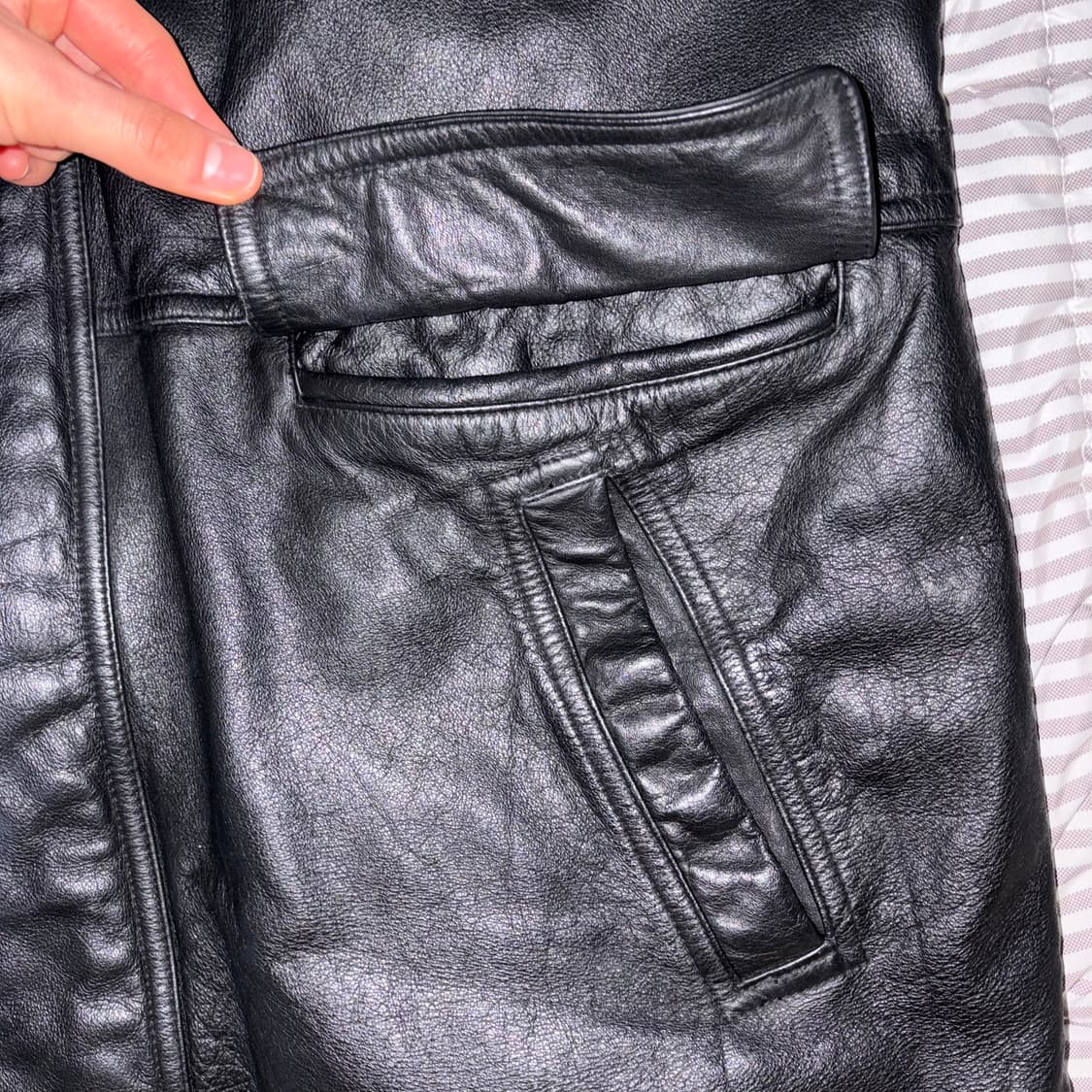 빈티지 소가죽 자켓 점퍼 블랙 상품이미지3