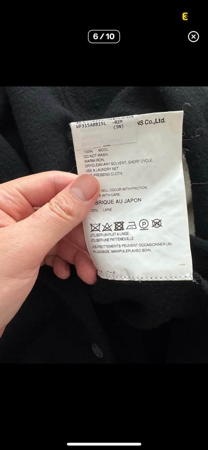 꼼데가르송 블랙와펜 가디건 우먼L 상품이미지5