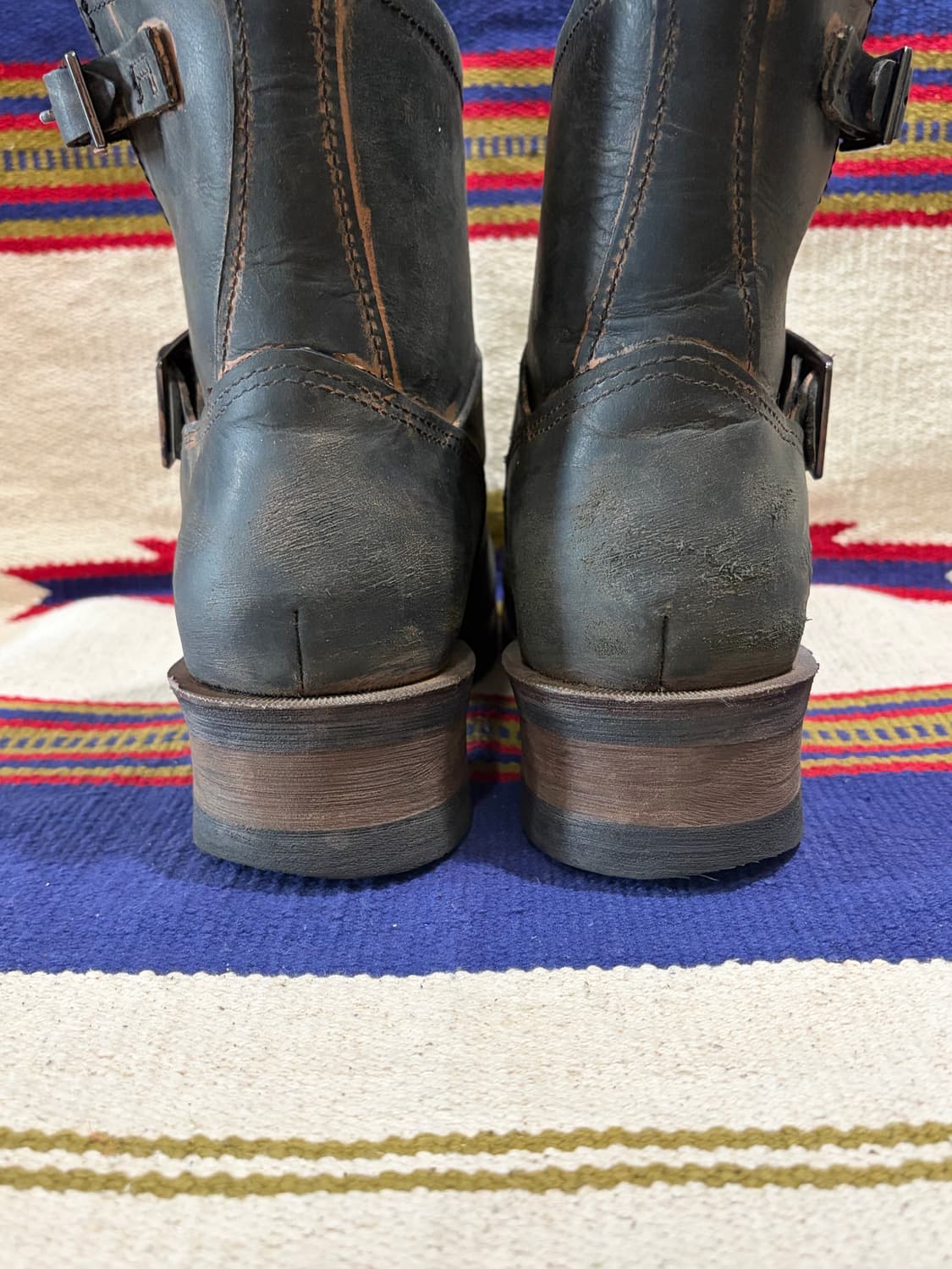 알파인더스트리 빈티지 가공 엔지니어부츠 상품이미지4