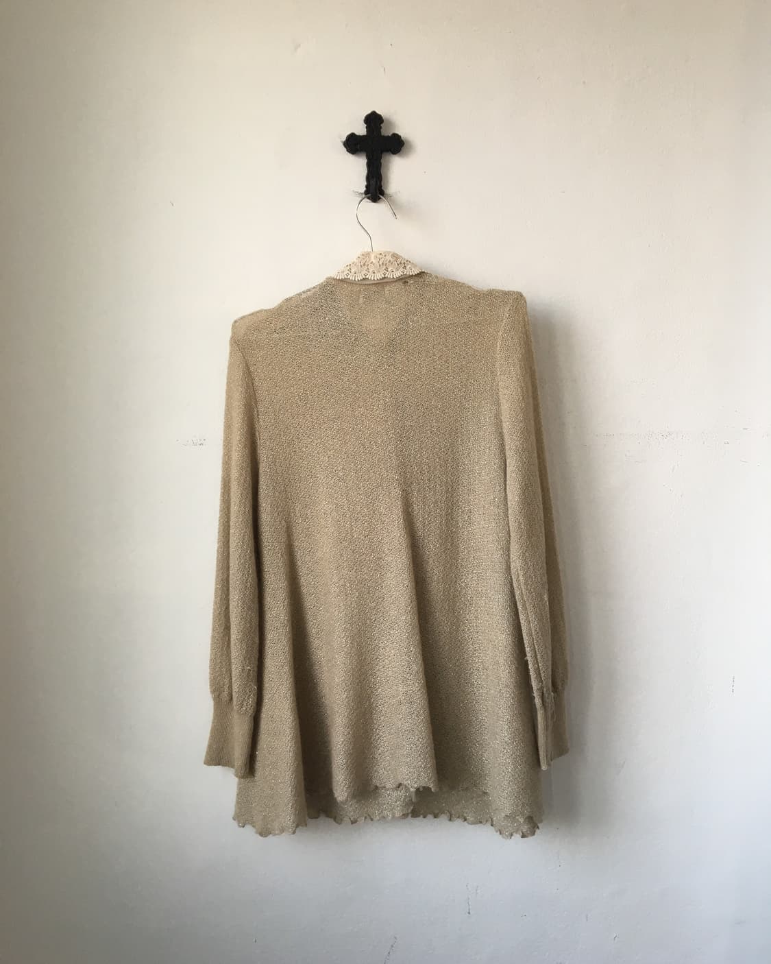 Crochet trimming net shirt 상품이미지3