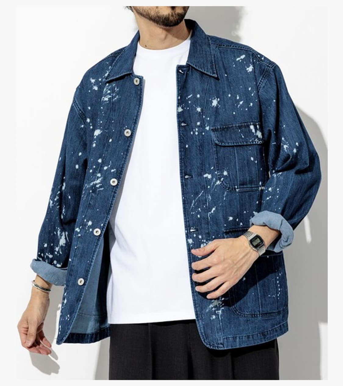 HINSON - 25SS PAINT DENIM COVERALL JACKE 상품이미지2