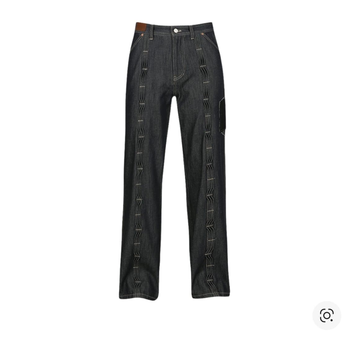 34)앤더슨벨 패치워크 웨이브턱 데님팬츠 상품이미지1