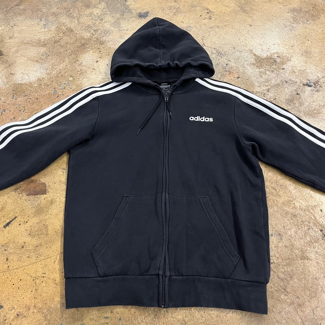 아디다스 블랙 트랙탑 후드집업  상품이미지3