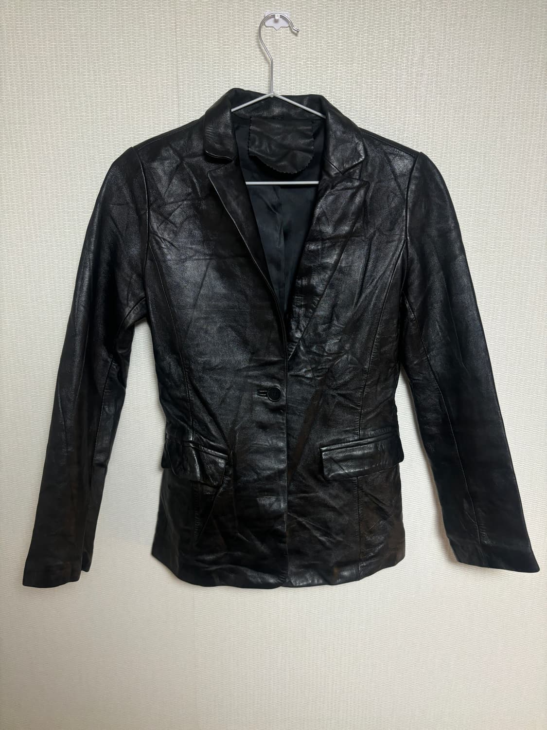 램스킨 슬림핏 레더 블레이저 상품이미지4