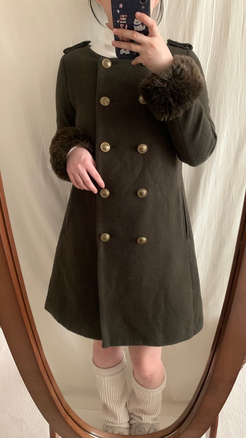 카키 갸루 코트 상품이미지2