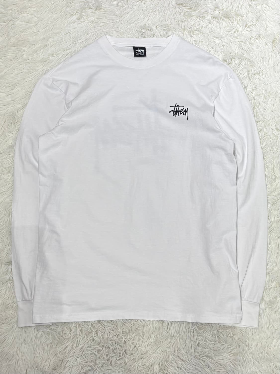 스투시 화이트 베이직 롱슬리브 상품이미지5