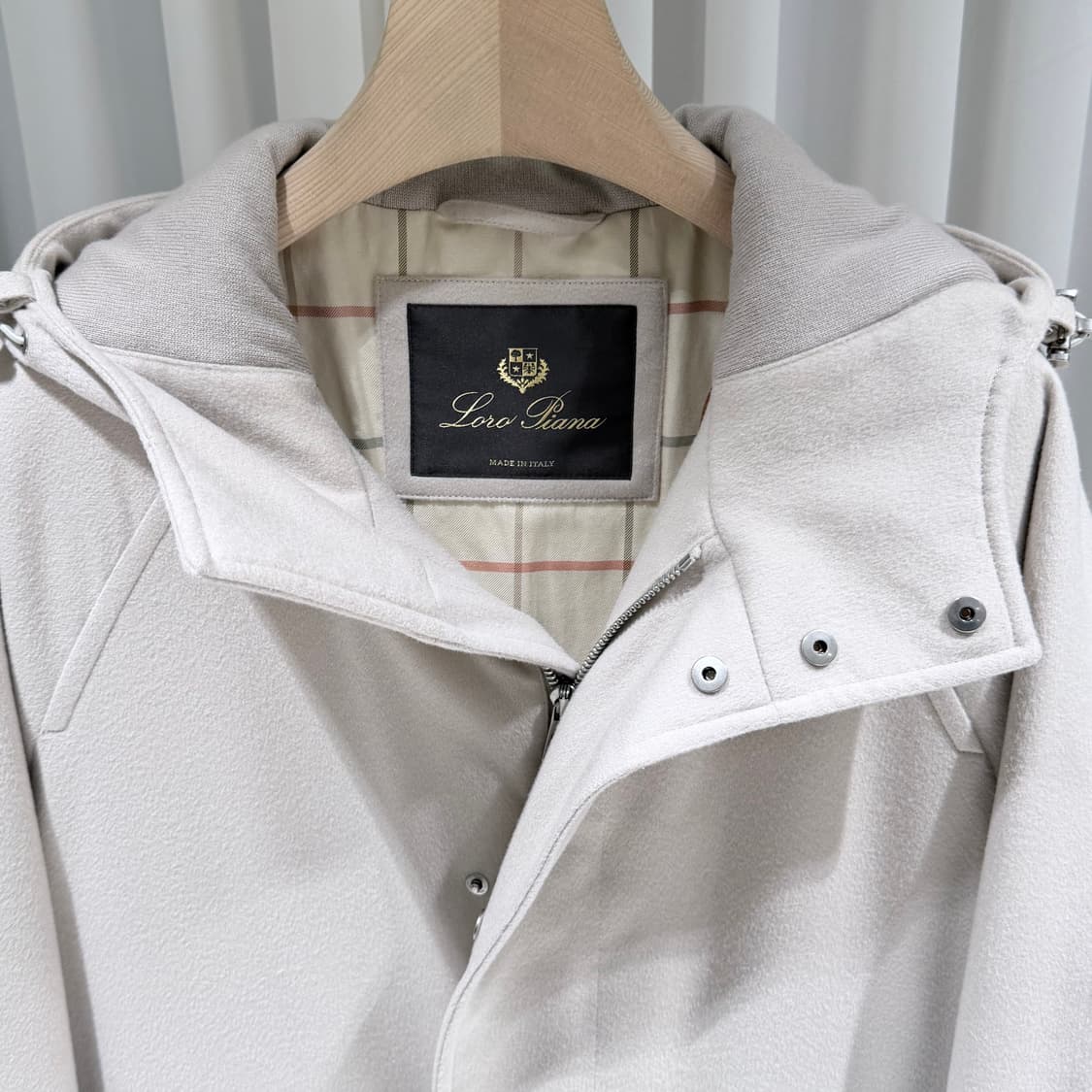 (A+/L) / 로로피아나 아이보리 캐시미어 롱 파카 자켓 상품이미지2