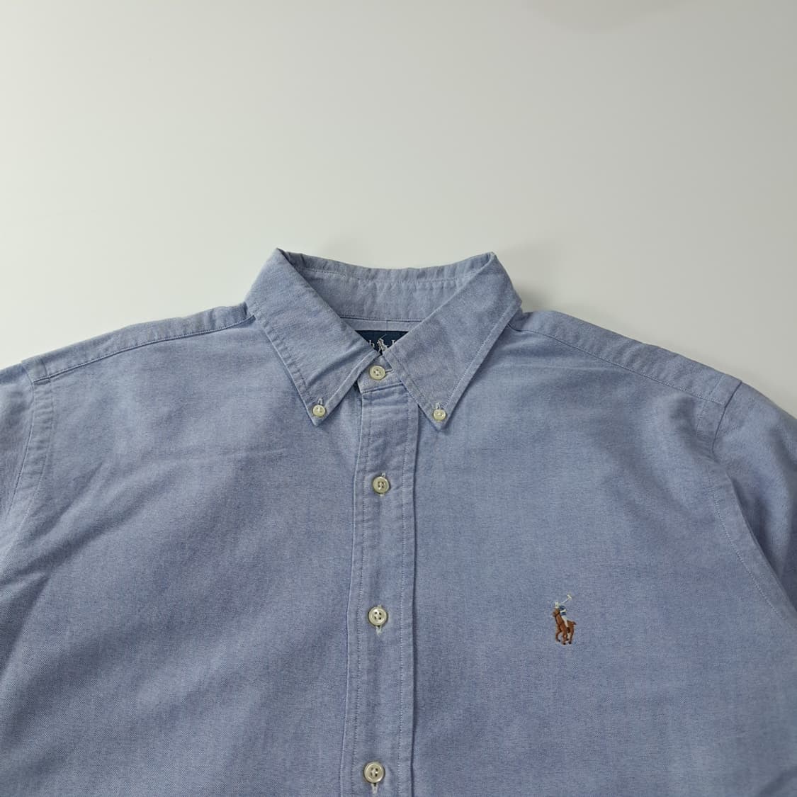 CK357 XL 폴로 90s 홍콩판 클래식 더스티 블루 셔츠 남방 상품이미지2