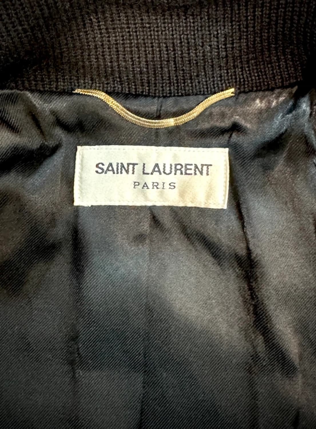 Saint Laurent 생로랑 울 레더 버건디 테디 자켓 상품이미지5
