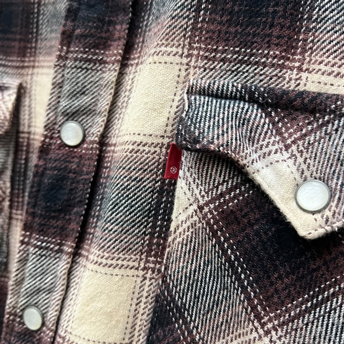 리바이스 블랭크탭 체크 웨스턴 플란넬 셔츠 남방 L 상품이미지4