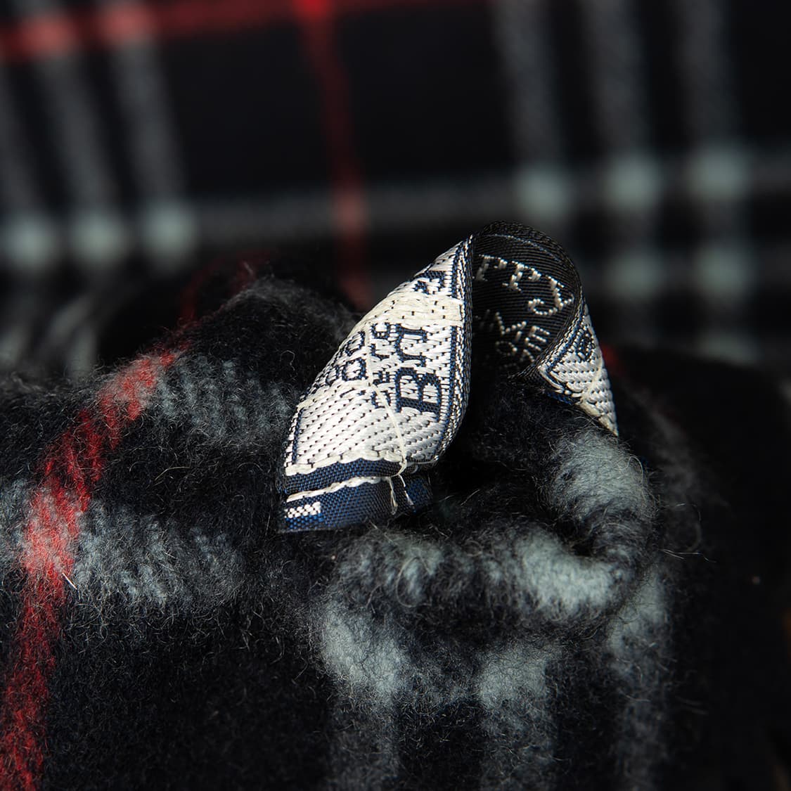 [정품] 90s 버버리 캐시미어 노바체크 머플러 네이비  상품이미지5