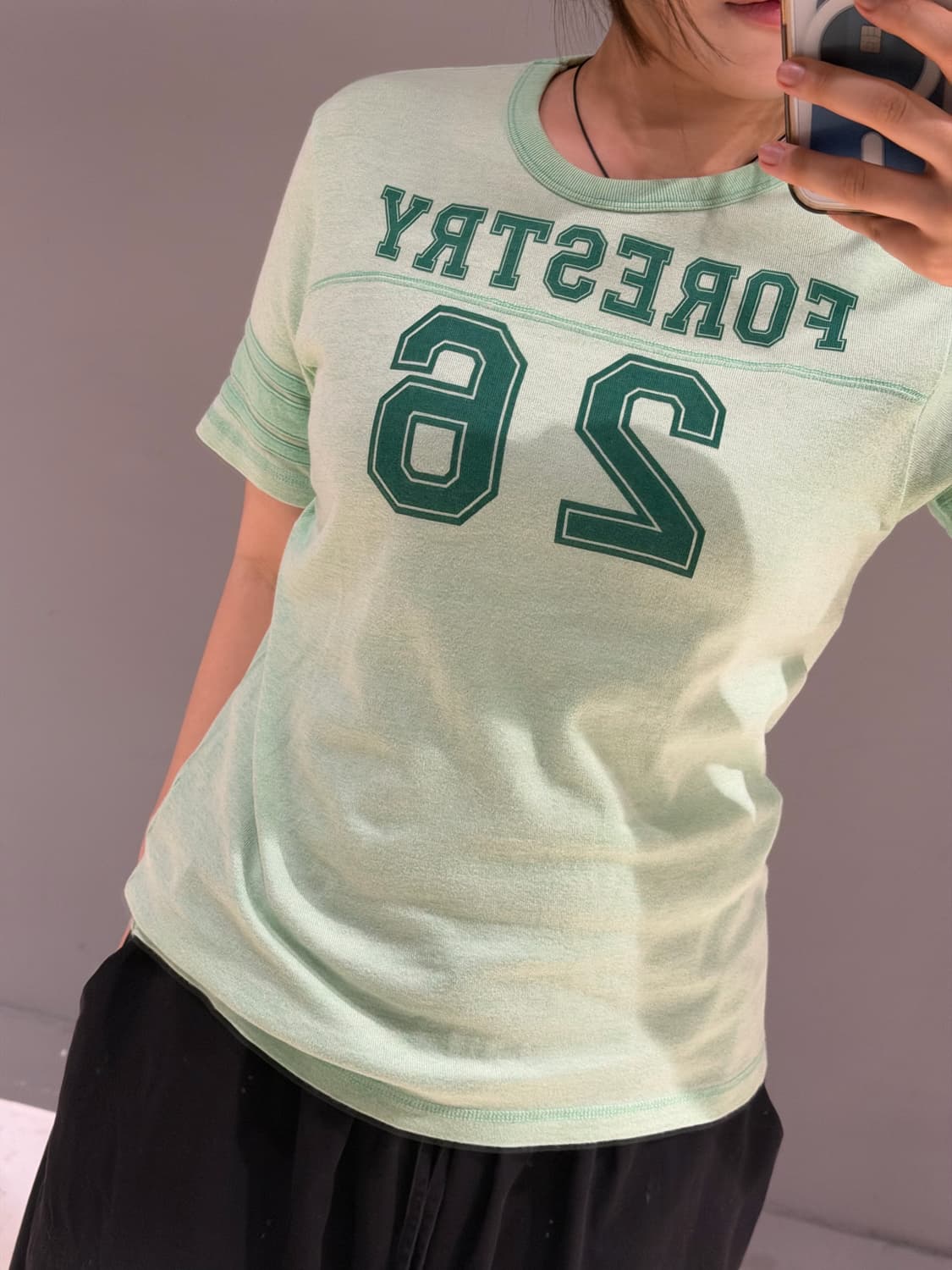 numbering detail mint t-shirt 상품이미지3