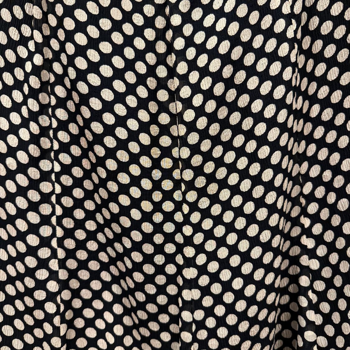 지방시 실크 클래식 플레어 라인 스커트 도트 패턴 디테일 블랙 상품이미지6