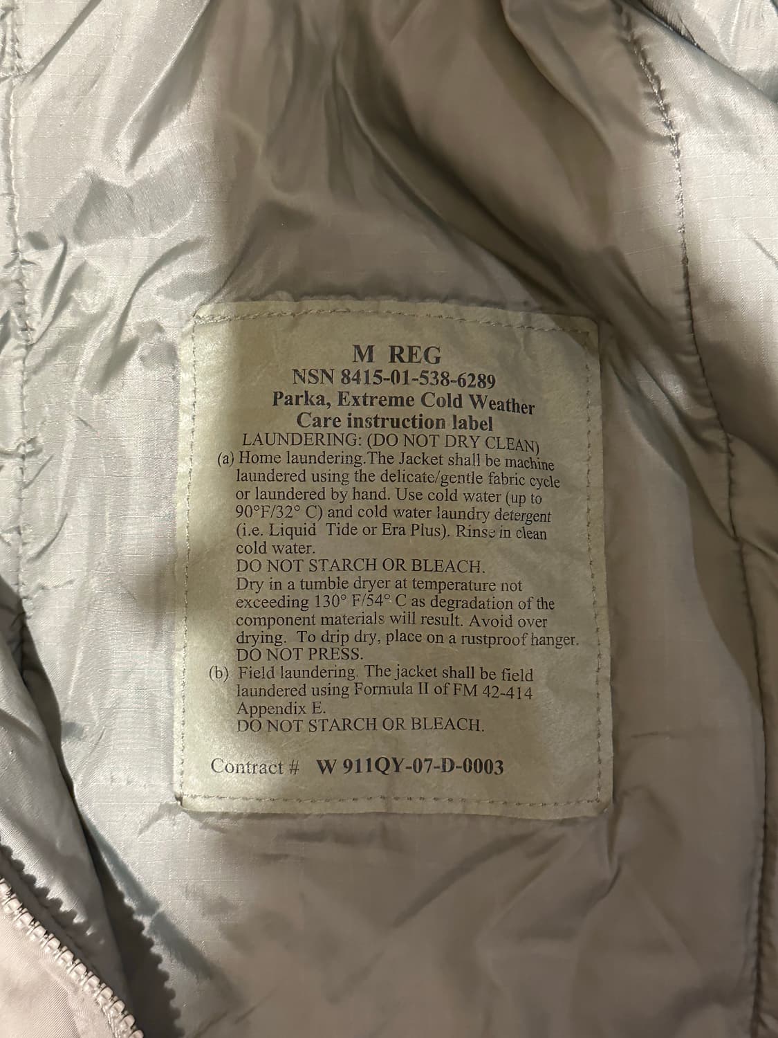 프리마로프트 레벨7 파카 m-r 사이즈 상품이미지5