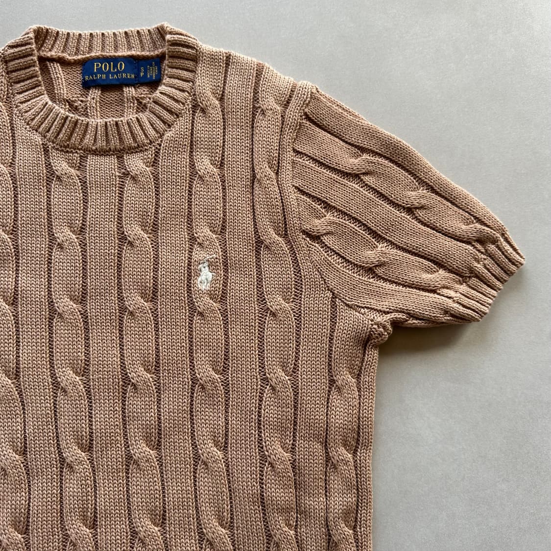 [S]폴로 랄프로렌 꽈배기 반팔 니트 스웨터 상품이미지4