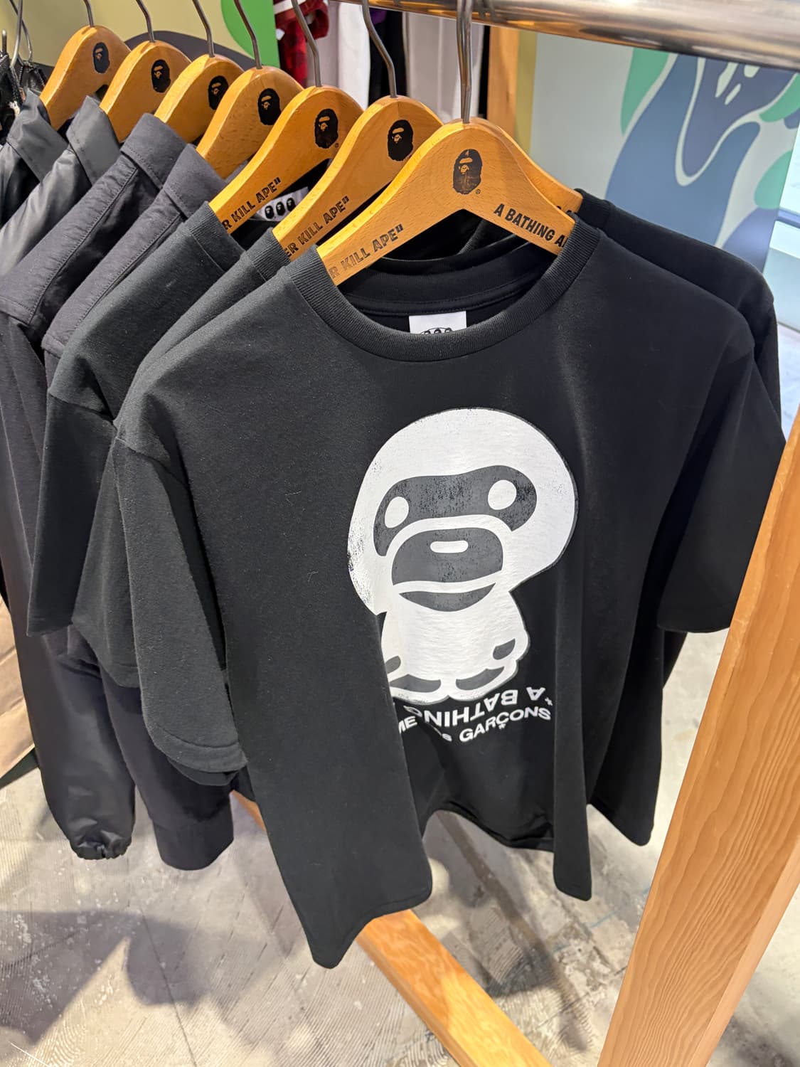 [2컬러/미개봉새상품] 26SS bape 베이프 꼼데가르송 반팔 티셔츠 상품이미지2