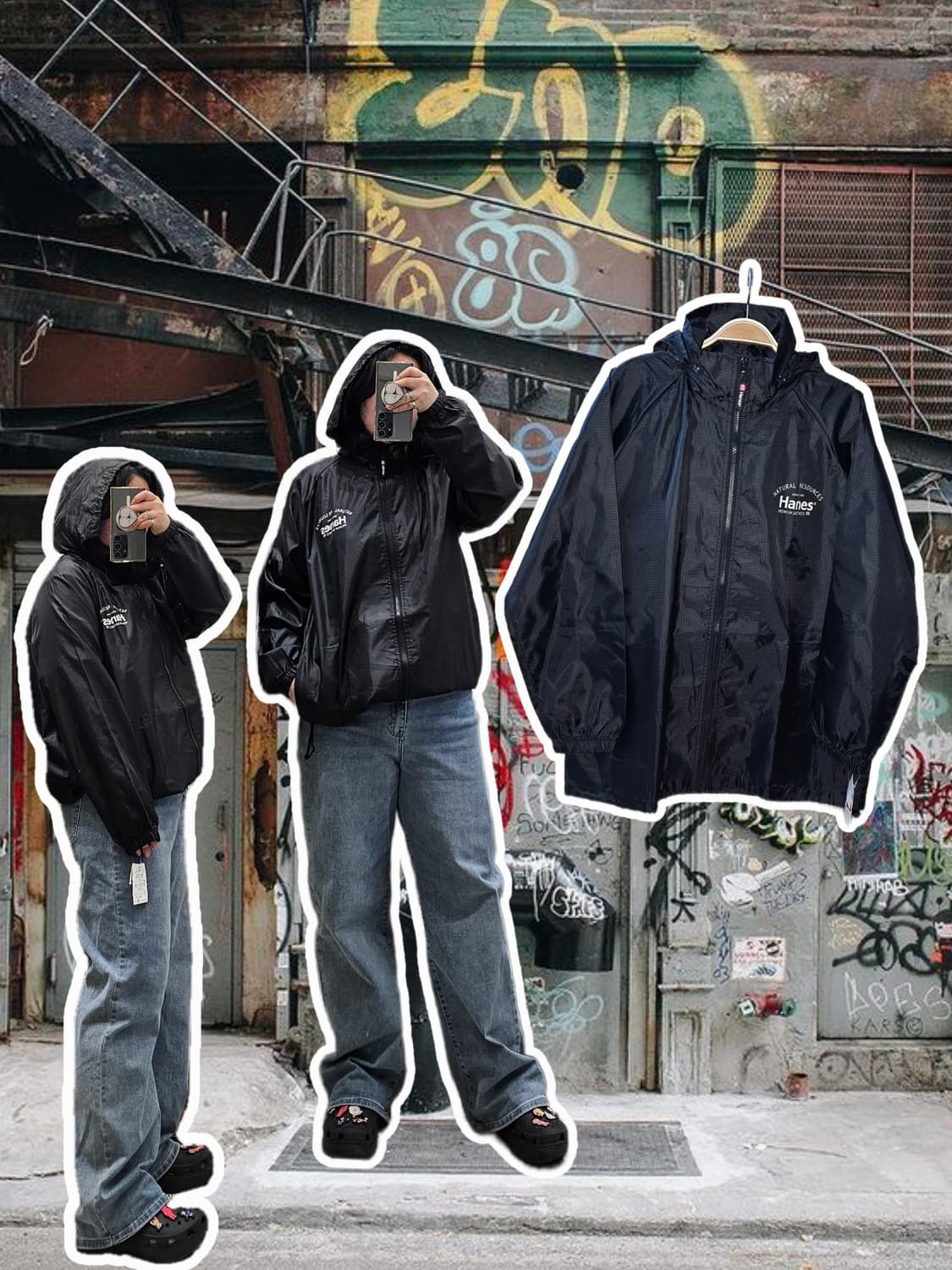 Hanes Natural Resources 윈드브레이커 상품이미지2