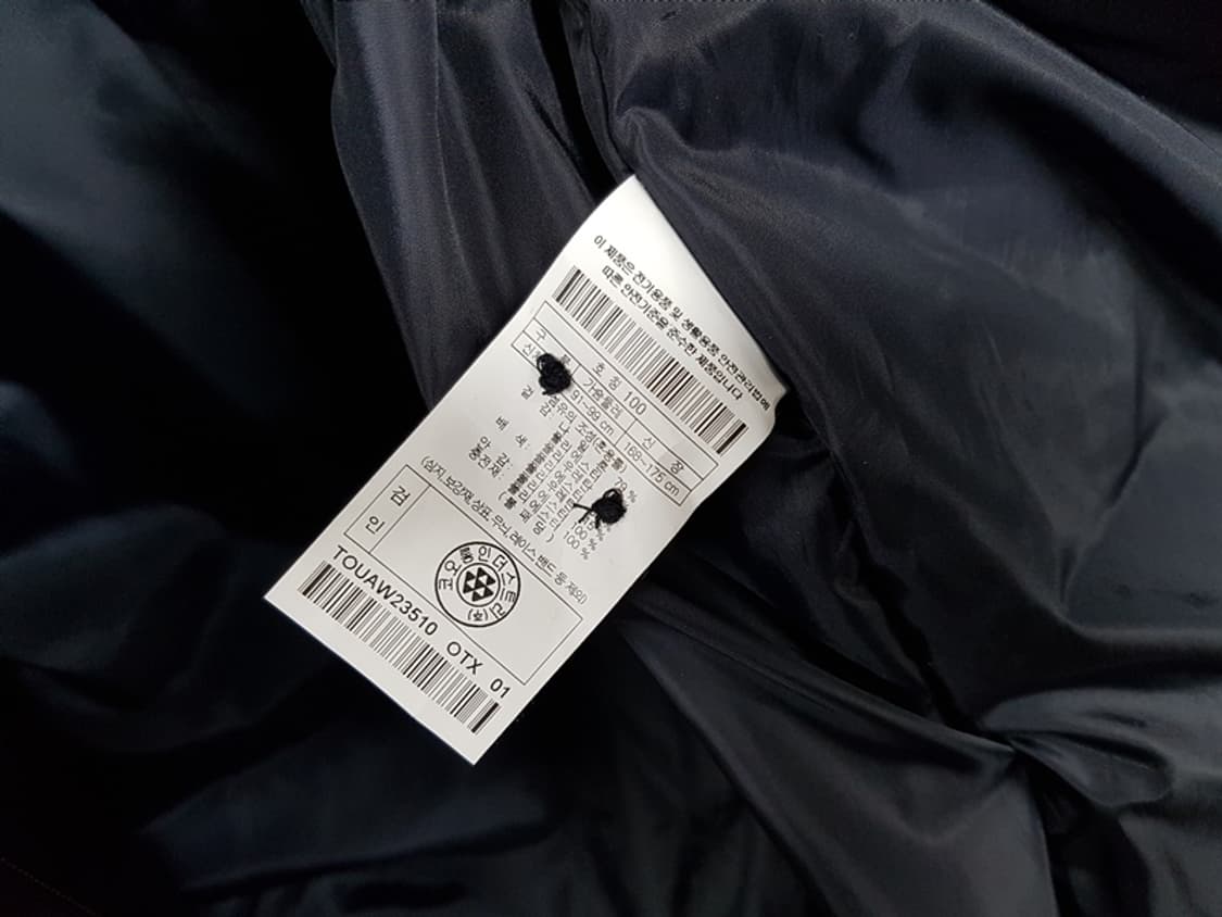 코오롱 인더스트리 패딩 코트 남성100 (미착용.정장.트렌치) 상품이미지3