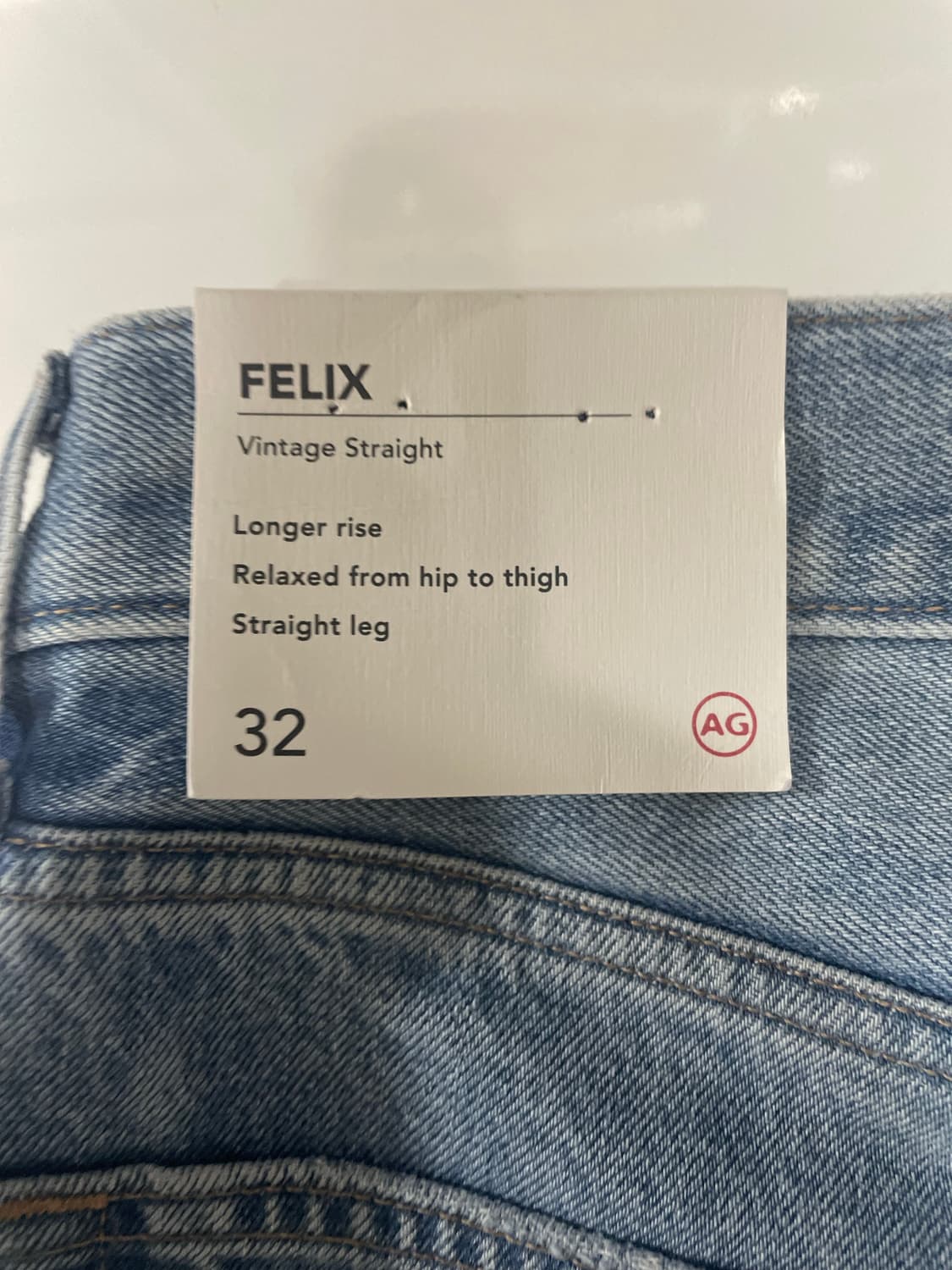 AG Adriano Goldschmied Felix 빈티지 스트레이트 청 상품이미지7