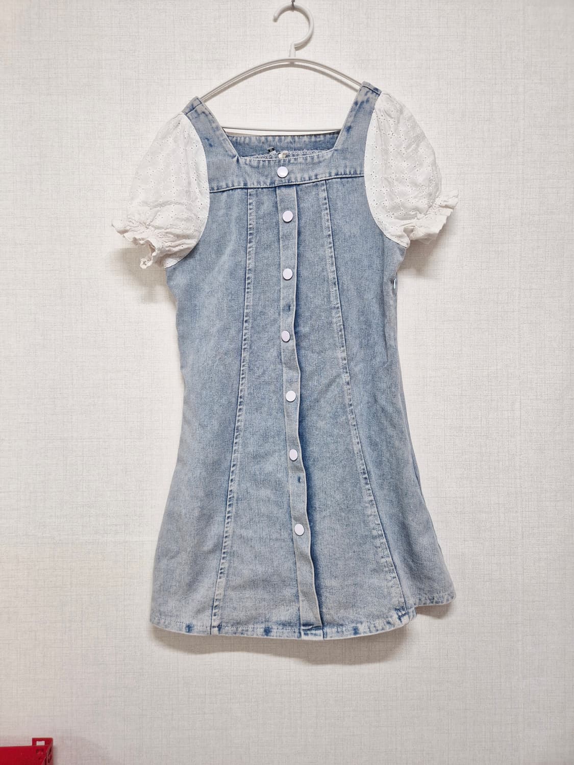 데님 퍼프 원피스 상품이미지1