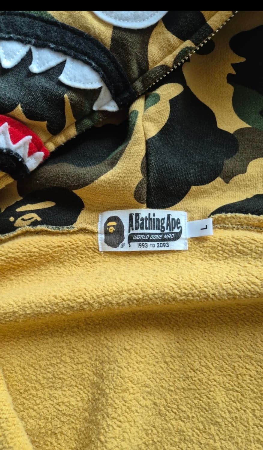 베이프 샤크 후드 황계 팝니다 상품이미지4