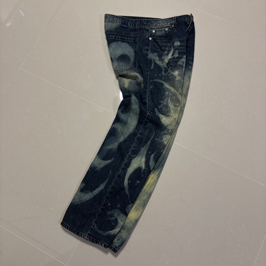 정품 아워데이즈 빈티지 워싱 세미와이드 데님팬츠 청바지 32인치 상품이미지4