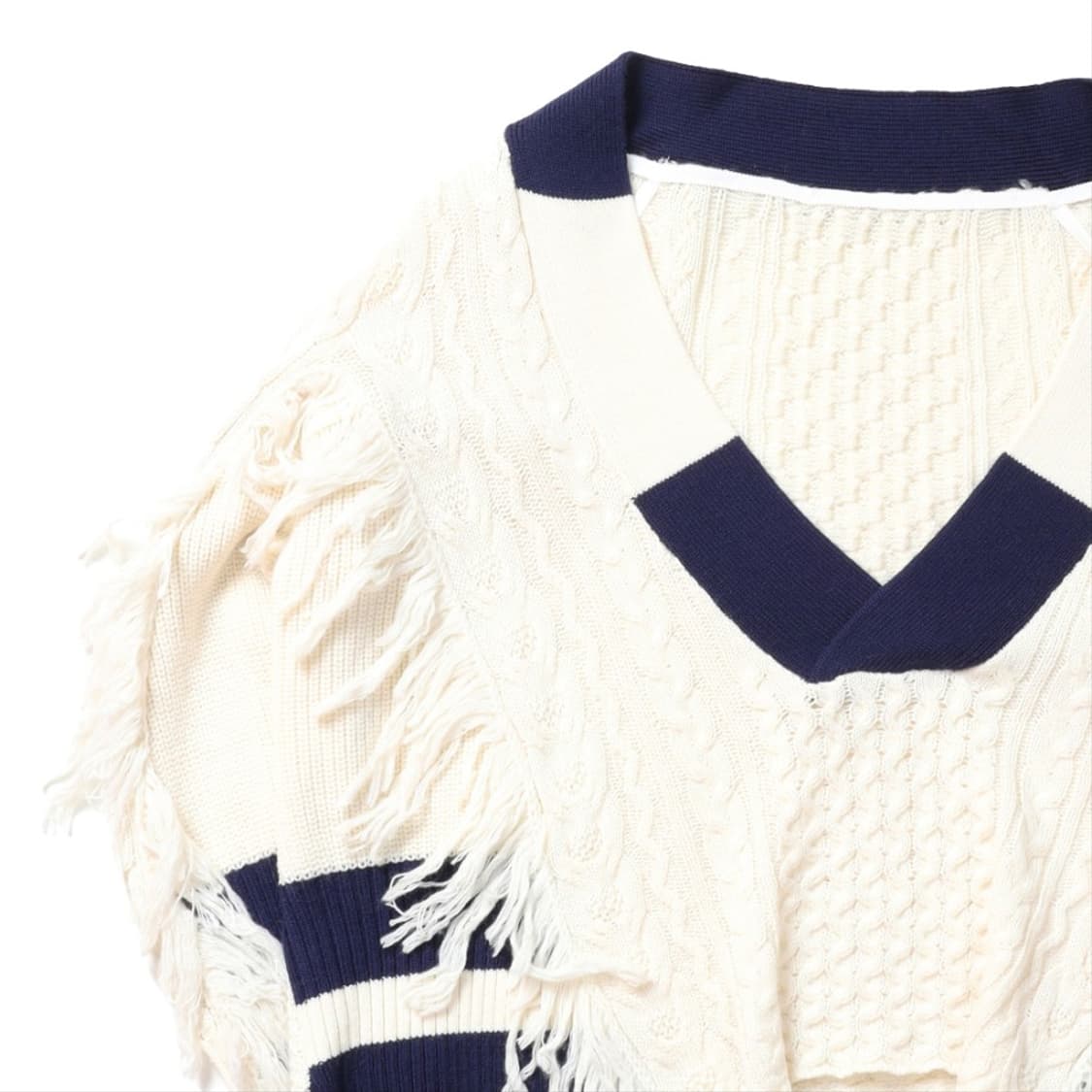 사카이 Sacai V-neck Fringe Knit    상품이미지3