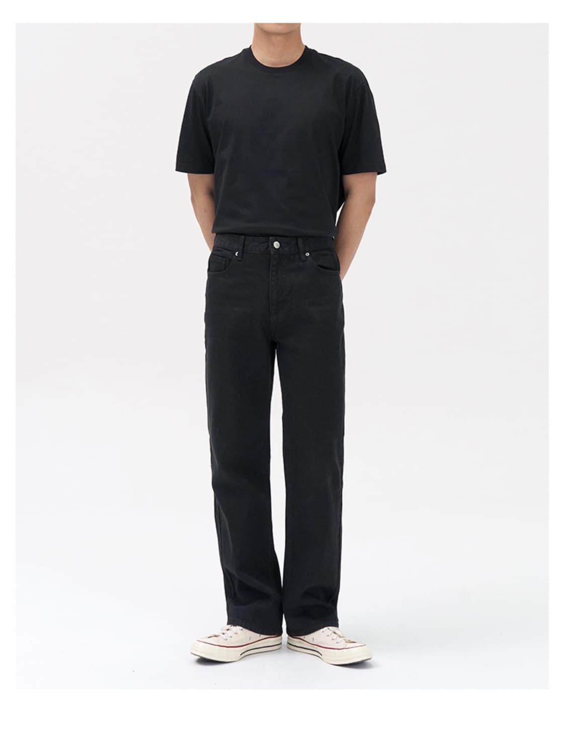 토피 TOFFEE 와이드 데님 팬츠 블랙 L 상품이미지1