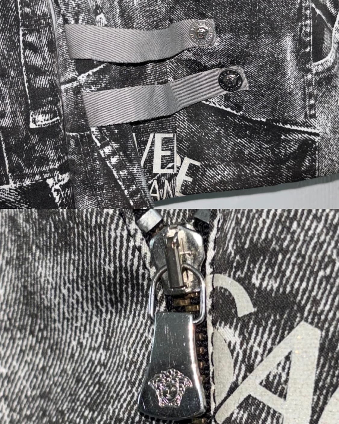 Versace 베르사체 진스 꾸뛰르 그레이 데님 프린트 자카드 자켓  상품이미지9