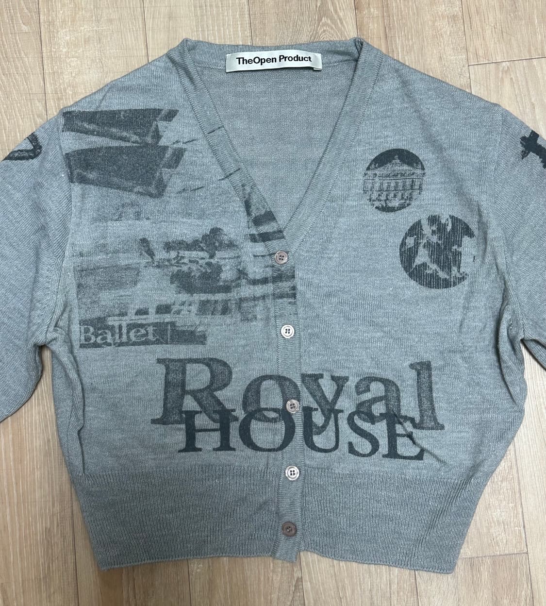 더오픈프로덕트 COLLAGE PRINTED CARDIGAN GREY/1 상품이미지3