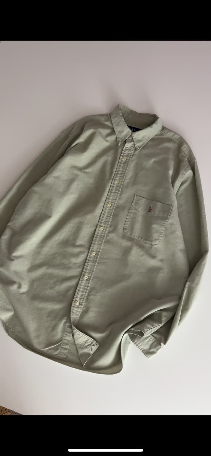 폴로 랄프로렌 그린 원포켓 옥스포드 셔츠 XLT 상품이미지2
