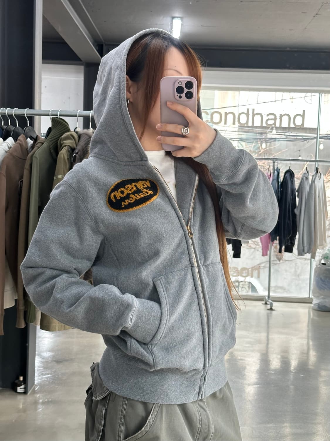 벤슨 스타성조기 플러피로고 파커 후드집업 상품이미지5