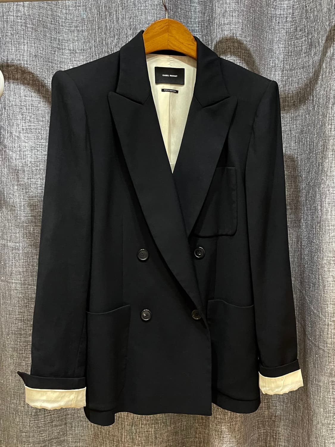 ISABEL MARANT 이자벨 마랑 더블 브레스티드 자켓/블랙 상품이미지1