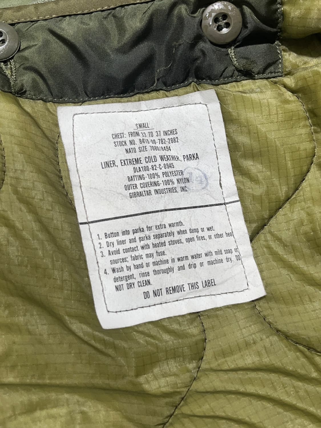 M-65 피쉬테일 개파카 s 후드 포함 풀셋 상품이미지8